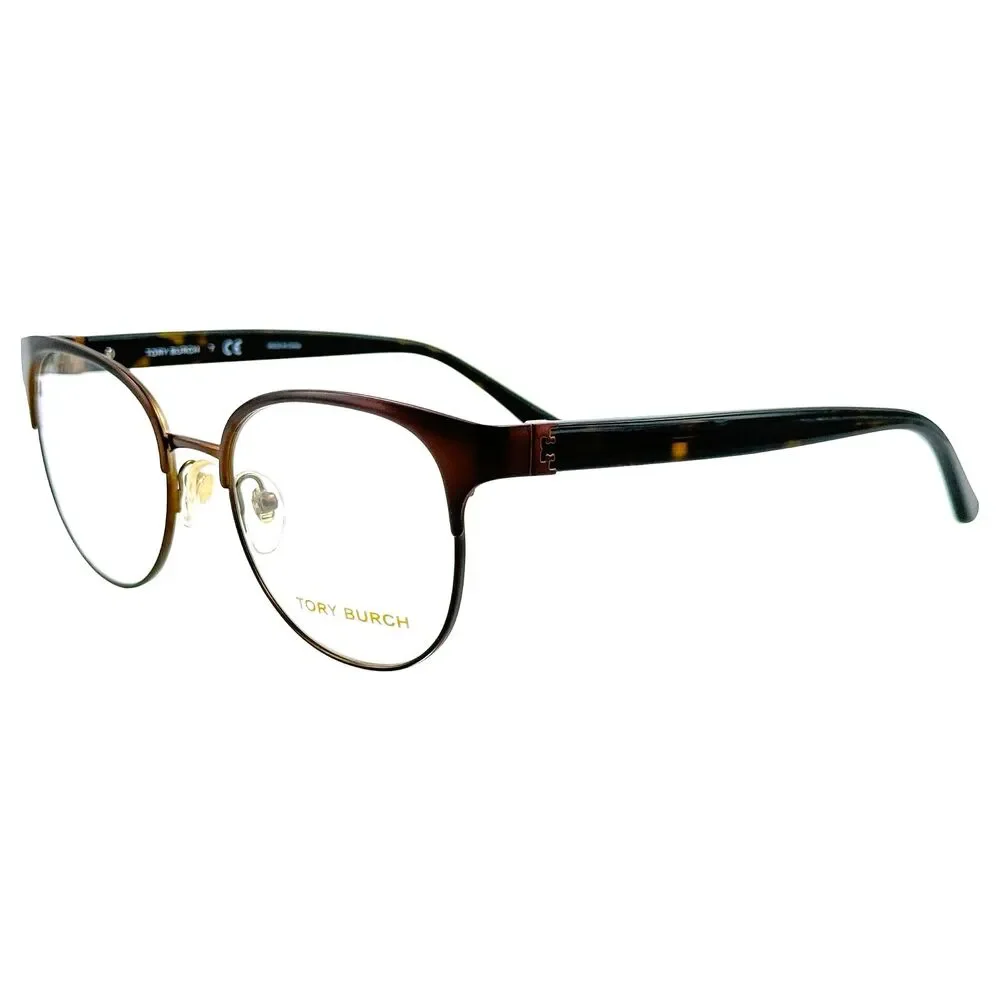 Tory Burch TY1054 Womens Metal Eyeglass Frame 3231 Bronze Havana 50-18